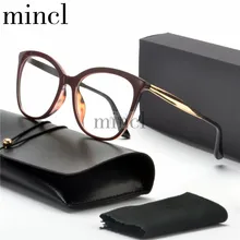 Новые кошачьи женские очки Роскошные Брендовые очки прозрачная оправа женские оправа для очков Модные корректирующие очки при близорукости линзы NX