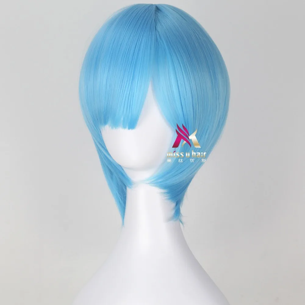 new Re:Life In A Different World From Zero Graduated Ram Rem Cosplay Wig for Women Short Straight Pink Blue Anime Wig+wig cap
