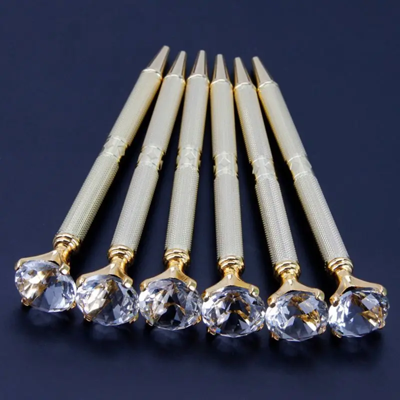 Большой флеш-накопитель со стразами драгоценный камень шариковая ручка металлическое кольцо Ролик Шариковая ручка офисные принадлежности H7EC