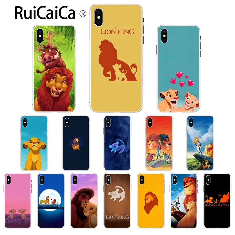 Ruicaica Король Лев ТПУ Мягкий силиконовый чехол для телефона iPhone 8 7 6 6S Plus 5 5S SE XR X XS MAX