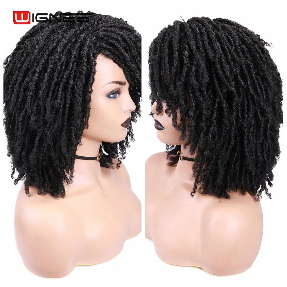 Perucas de cabelo encaracolado com franja de