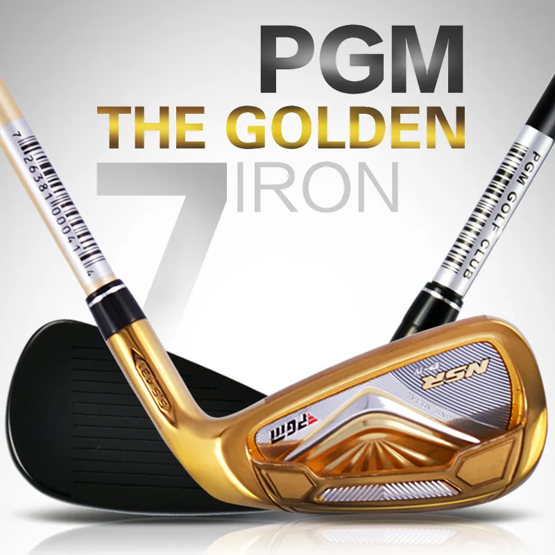 PGM Newl золотые клюшки для гольфа, мужские клюшки, крышка от производителя, 7-й Утюг, для начинающих, для практики, для пилота, гольф-клуб