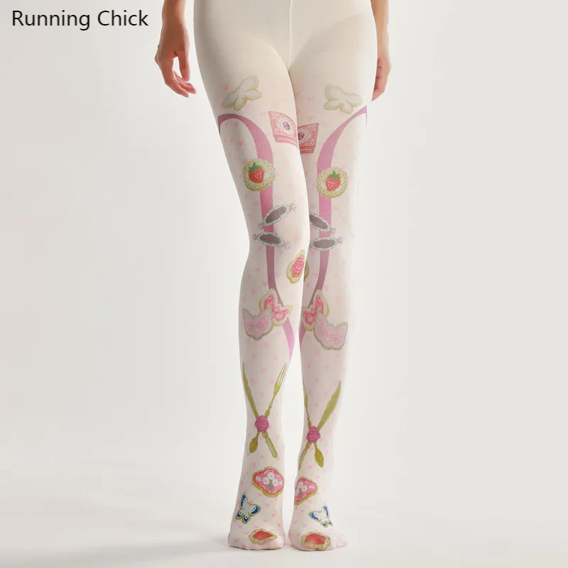 

Lori Digital Printing Pantyhose Secondary Personality Leggings Maturnity Tights Opaque Plus tattoo-stockings