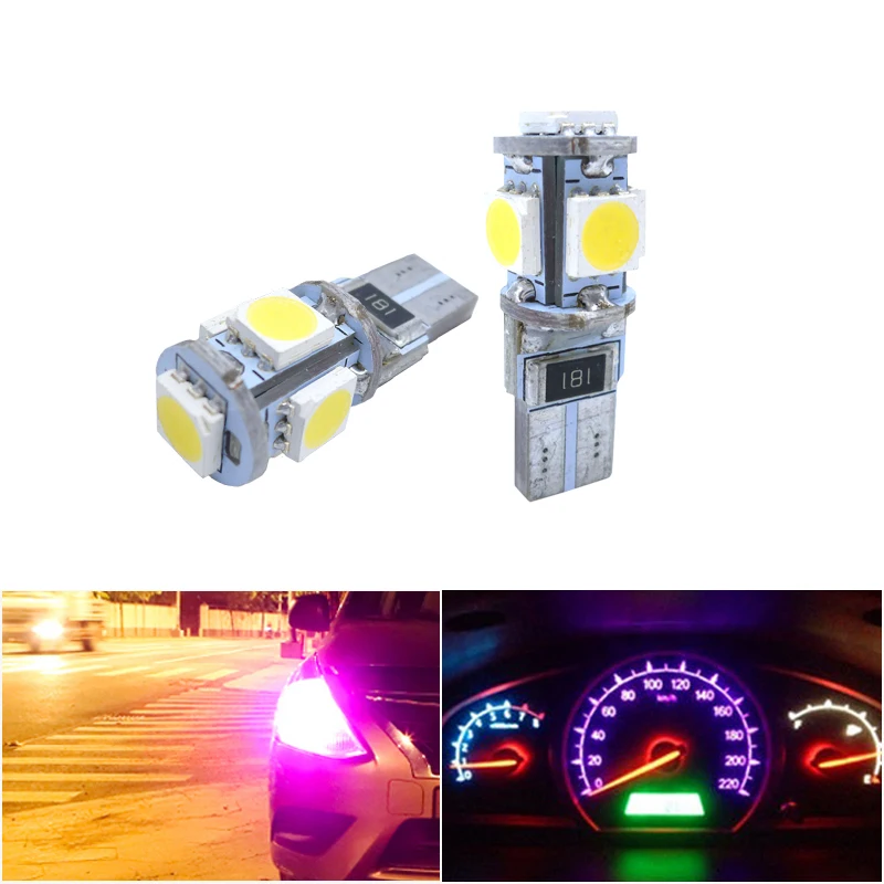 2x W5W T10 Светодиодные CAN-шины без ошибок 5050 SMD Автомобильные габаритные огни