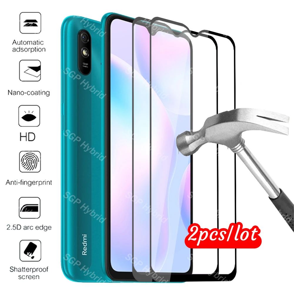 2 шт. защитное стекло на redmi 9a чехол для xiaomi 9 a a9 9t xiomi xaomi redmi9a закаленное coque|Бамперы|