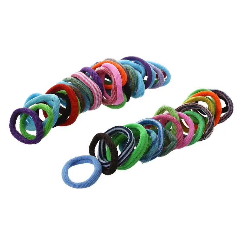 

50 pcs Hair Bobbles for Girls Bands Mini Baby Suppositories Elastic Stretchable Hair Bands hair ring (Random Color)