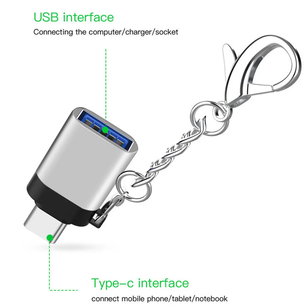Usb type C Кабель-адаптер металлический USB-C USB 3,0 type-C зарядный конвертер для samsung Galaxy S9 S8 Plus huawei P10 P20 Plus