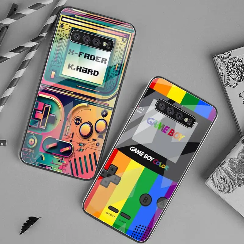 Ретро Карманный чехол Gameboy для телефона тетрис из закаленного стекла Samsung S20 Plus S7 S8