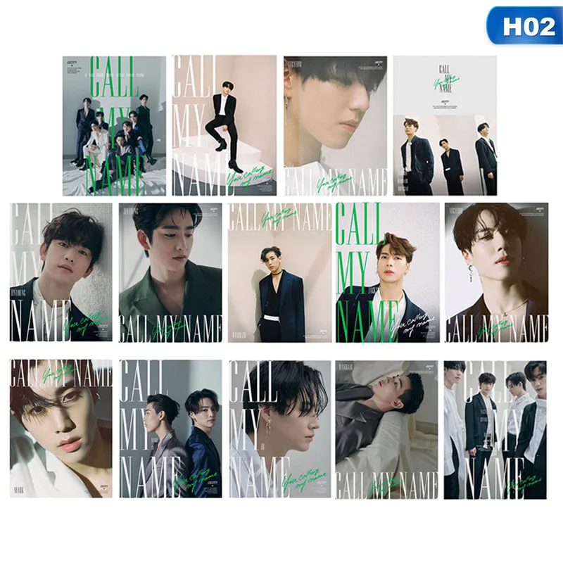 14 шт./компл. GOT7 альбом Call My» с возможностью нанесения собственной фотографии логотипа карты Бумага должностным LOMO Фотокарта