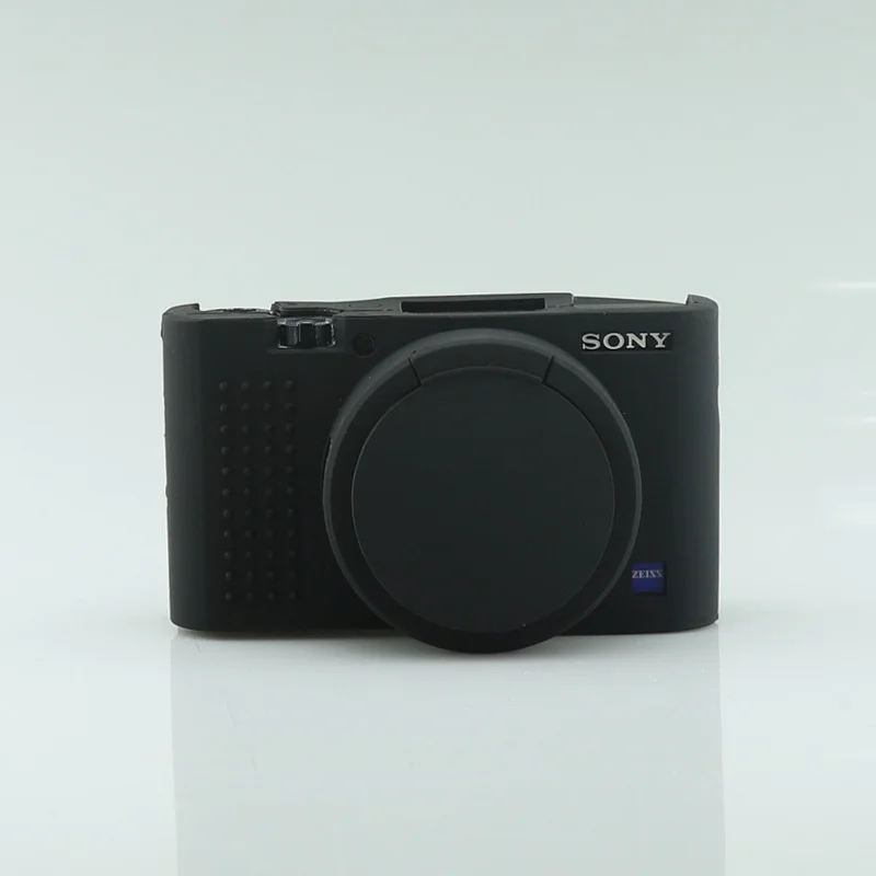 Мягкий силиконовый чехол для камеры sony RX100 III RX100 IV RX100 V VI RX100 VII резиновый защитный чехол для корпуса сумка чехол для камеры - Цвет: Black