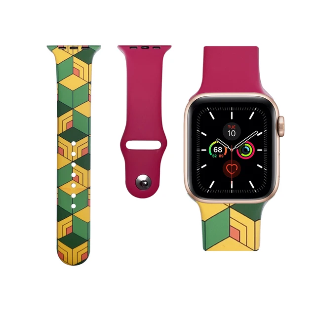 Akatsuki Sun-flower Cactus Akira For iwatch Apple Watch Strap Silicone Band Replacement 38mm 40mm 42mm 44mm Series 3 4 5 6 7 SE Akira
