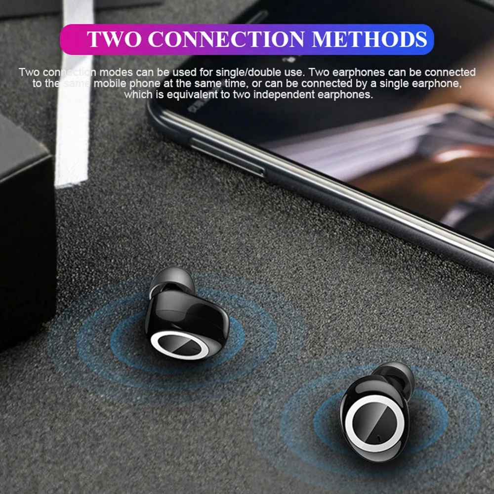 TWS Bluetooth 5,0 активная беспроводная гарнитура шумоподавление с громкой микрофон гарнитура с мобильным питанием