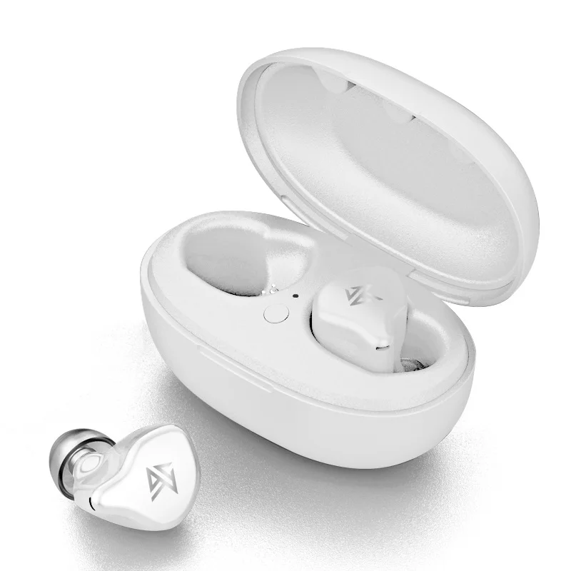 Белый KZ S1D TWS беспроводные bluetooth наушники 5,0 сенсорное управление HiFi Звук Наушники Динамический драйвер игровая гарнитура для iOS Xiaomi huawei - Цвет: Белый