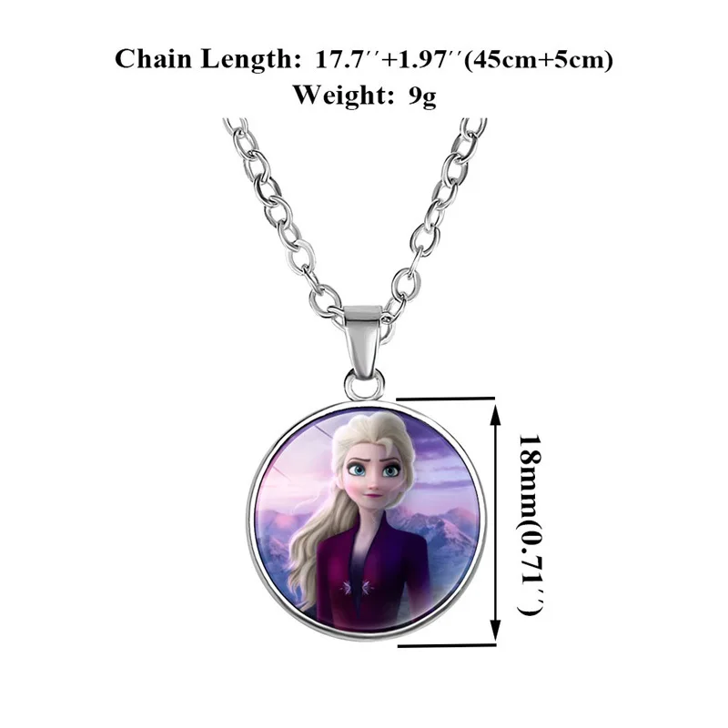 5 шт./лот, disney Frozen 2, Aishana, подарок на день рождения, сплав, стекло, для девочек, кольцо, ожерелье, браслет, серьги, вечерние, подарок на Рождество