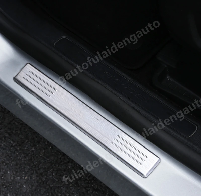 4 шт. для Ford Edge- Черный titanium с внешней стороны защита дверных порогов потертости пластина-порожек площадку протектора педаль; автостайлинг