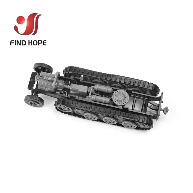 1:72 Sd.Kfz. 7 Half-Track Military Vehicle Plastic Assembly Model Armored Car +10Pcs Mini Soldiers 3