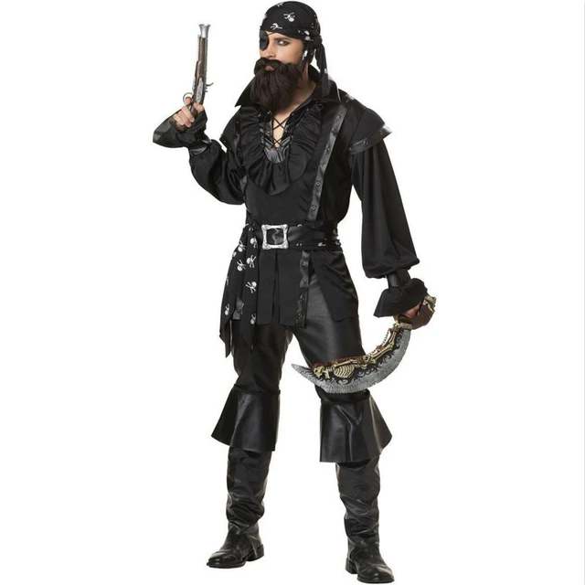 arpón Tumba garrapata Conjunto de pirata para hombre, disfraz de Robin Pirate Cyclops, 8 piezas,  ropa de fantasía para carnaval, Halloween, escenario, actuación, C98662AD _  - AliExpress Mobile