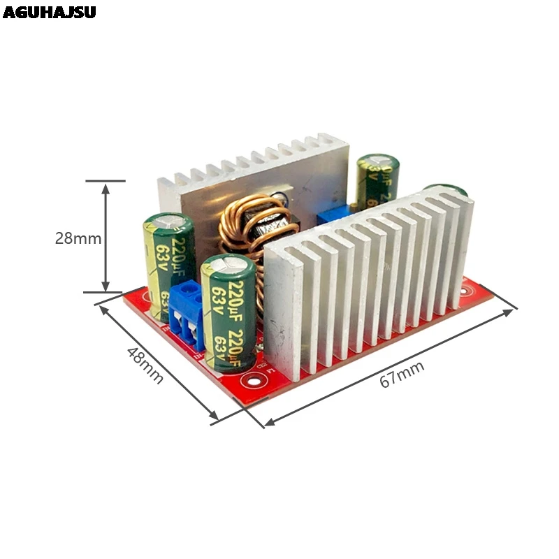 Повышающий преобразователь постоянного тока 400 Вт, 15а, постоянный ток, источник питания, светодиодный драйвер 8,5-50 В до 10-60 в, Повышающий Модуль зарядного устройства