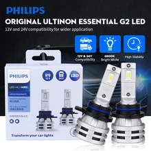 H7 Ultinon LED Philips Essencial G2 LED лампа h1 philips led H4 H8 H11 H16 HB3 HB4 HIR2 9003 9005 9006 9012 6500K Lâmpadas Carro Nevoeiro
