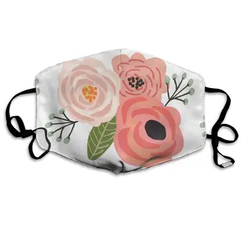 

Flowers Blossom In Summer Washable Reusable Mask, Cotton Anti Dust Half Face Mouth Mask For Kids Teens Men Women With