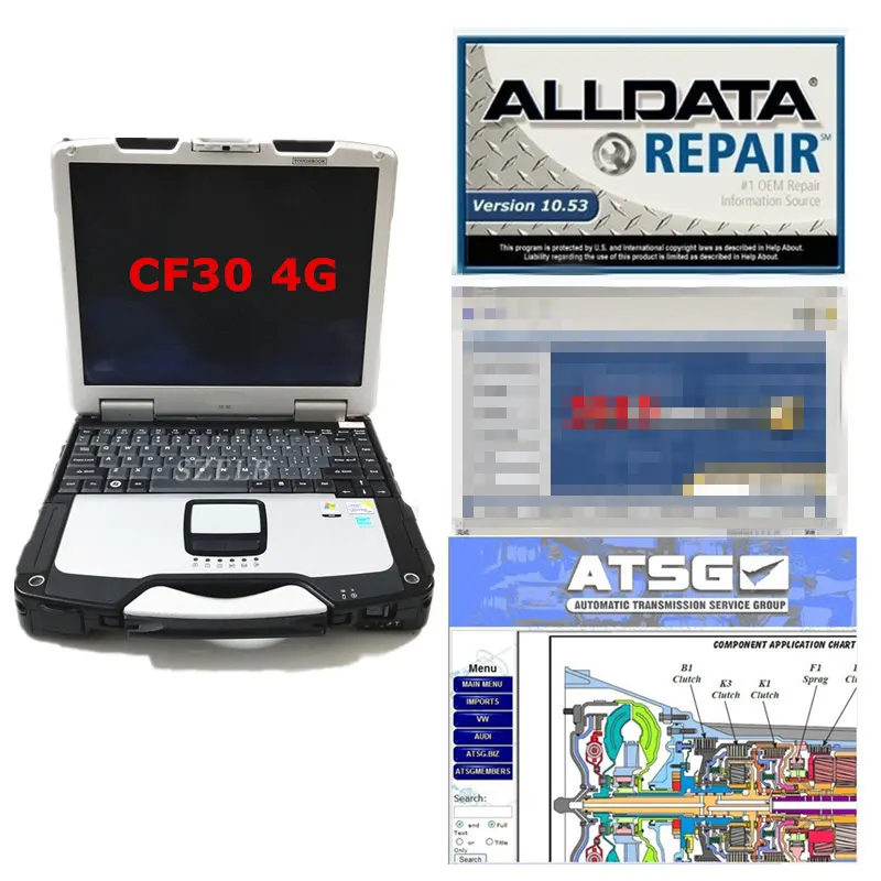 Alldata и программное обеспечение mi. ll ATG 2017 хорошо установлен ноутбук cf30 4g все данные