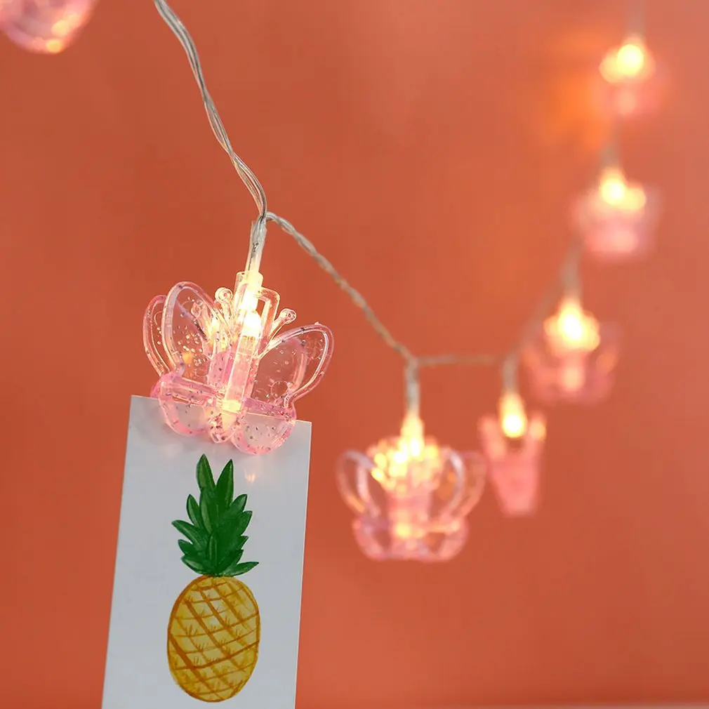 10Led Butterfly Shape Photo Clip Light Arrangement Decorative Light String