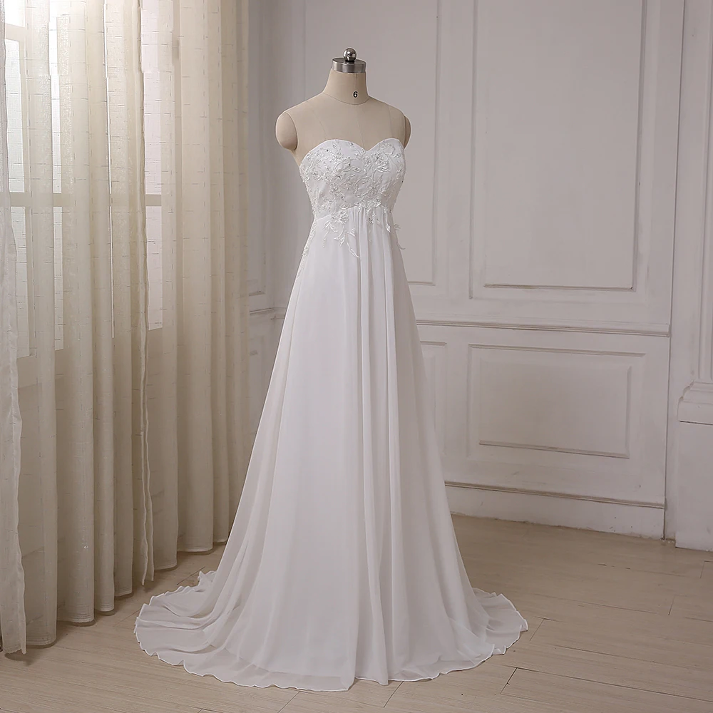 Недорогое свадебное платье Jiayigong шифоновое пляжное для беременных|pregnant bride