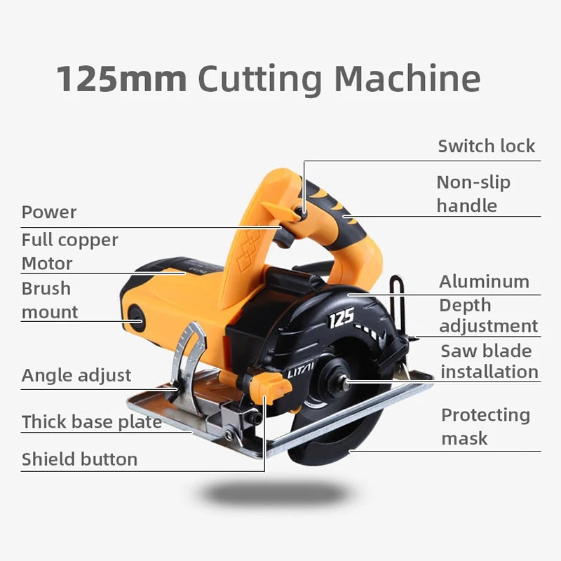 Tile Cutting Tool 4800W Power Circular Saw Machine Floor Tile Cut Machine Ceramic Stone cutting machine Industrial Cutter Grade Woodworking Tools