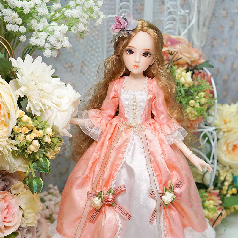 1/4 BJD кукла 45 см DQ принцесса куклы по имени CANDICE включает элегантное платье парики Shose шляпа макияж и телефон