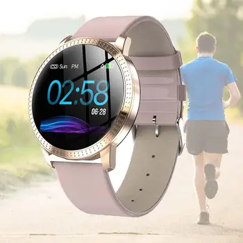 

CF18 Tempered Mirror Intelligent Sports Bracelet Pedometer Watch Waterproof Fitness Bluetooth 1.22inch Color Screen