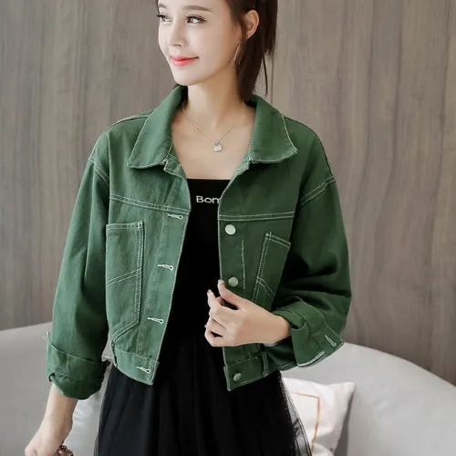 short khaki jacket womens