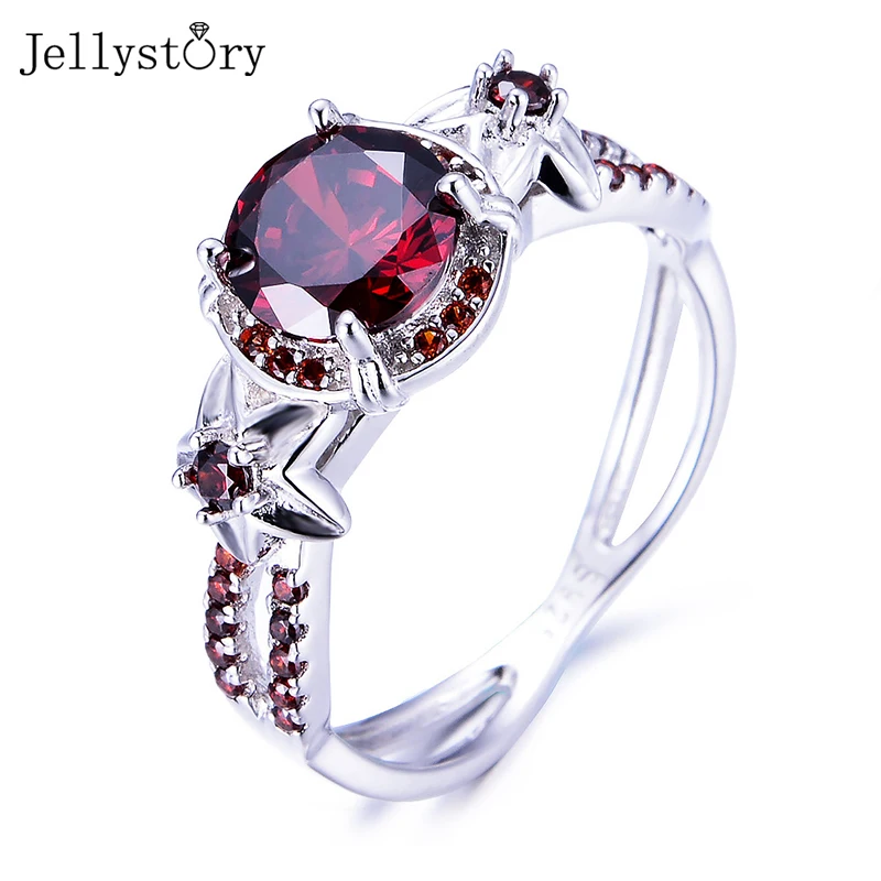 Jellystory Anillo De Plata De Ley 925 Para Mujer Joya Con Piedras 