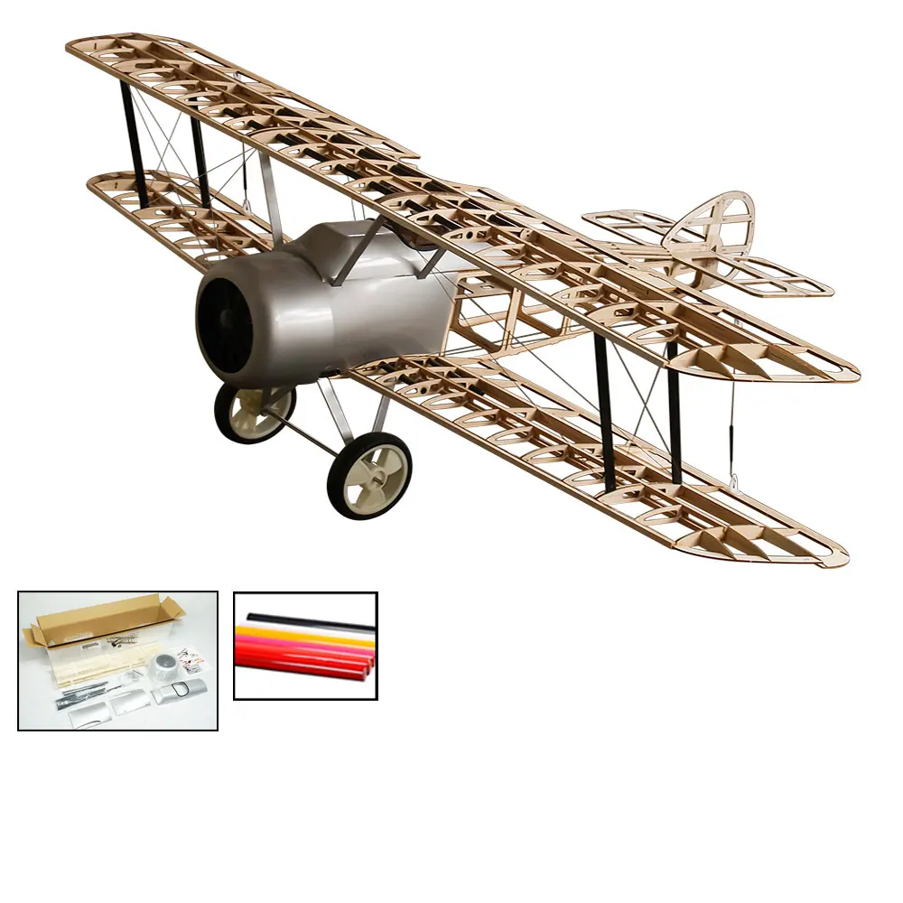 Радиоуправляемый самолет самолетик из пробкового дерева модель Sopwith Camel 1,5 м лазерная резка Модели Строительные наборы радиоуправляемые модели самолетов для взрослых - Цвет: S1101B