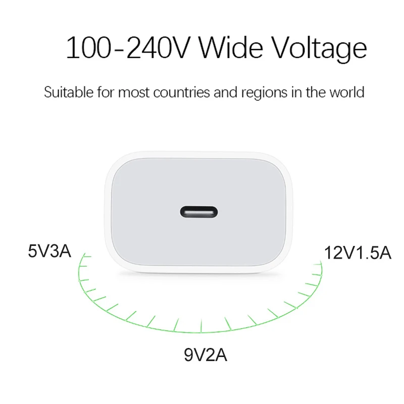 Оригинальное зарядное устройство USB C 20 Вт для iPhone 12 быстрое Pro Max Mini C2L адаптер