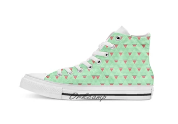 

Sliced Custom Casual High Top lace-up Canvas shoes sneakers Drop shipping