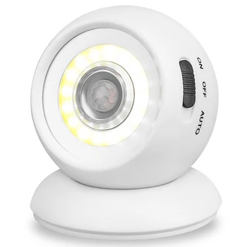 

3W Cob Pir Body Motion Sensor Light Led Wall Light Night Light for Bedroom Corridor Staircase Magnet 360 Degree Rotation