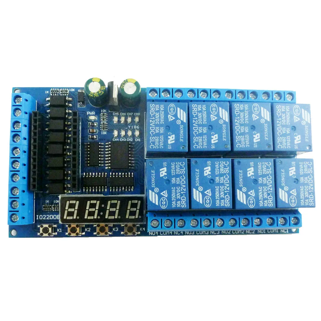 2 шт. IO22D04 DC 12 В 8 каналов Pro мини плата plc Релейный Щит модуль для Arduino многофункциональный переключатель таймера задержки доска