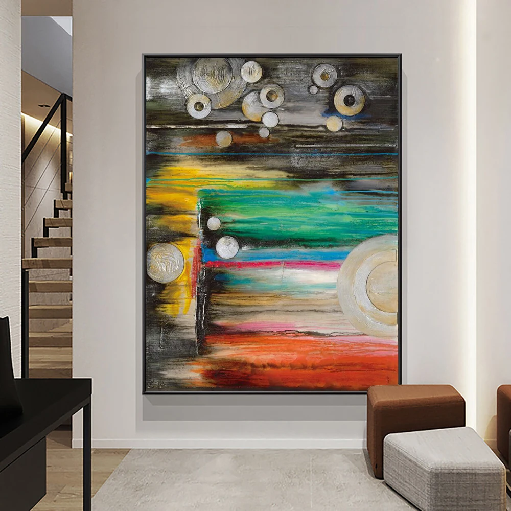 

100% Hand Painted Oil Painting On Canvas Abstract Handmade Textured Wall Art Painting Without Frame For Modern Home Decoration