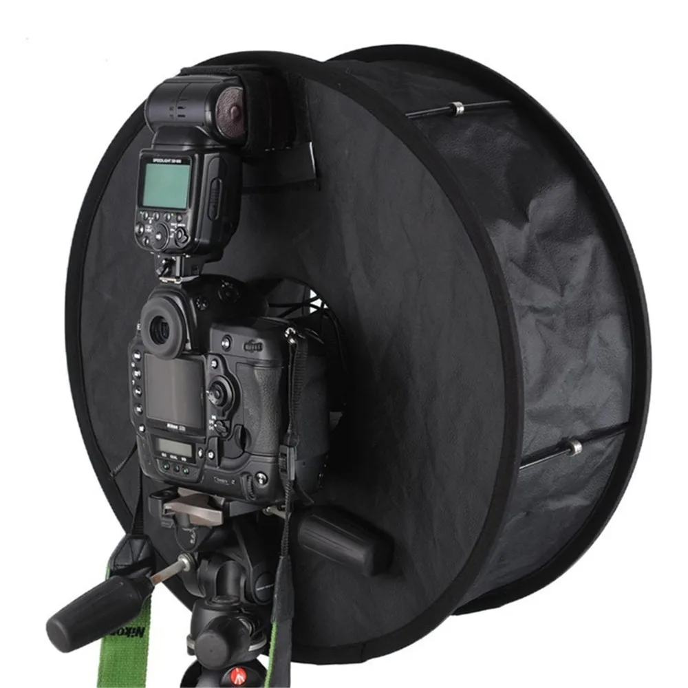 YIXIANG кольцевой софтбокс для вспышки SpeedLite светильник 45 см складной Difusor Макросъемка софтбокс для Canon Nikon Nissin Metz скоростной светильник