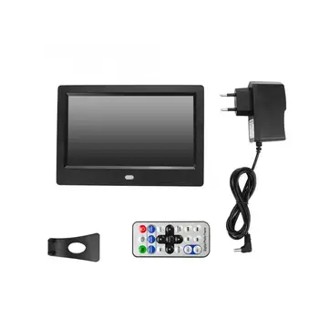 

7" HD LED Screen Digital Photo Frame Alarm Clock MP3/4 Movie Player Photo Frame EU Plug