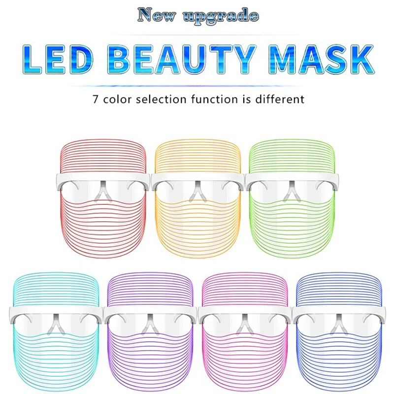 LED 7 Colors Light Mask Tender Facial Instrument For Anti-Aging Desalination Dark Spots Promote Collagen Reduce Wrinkles 2