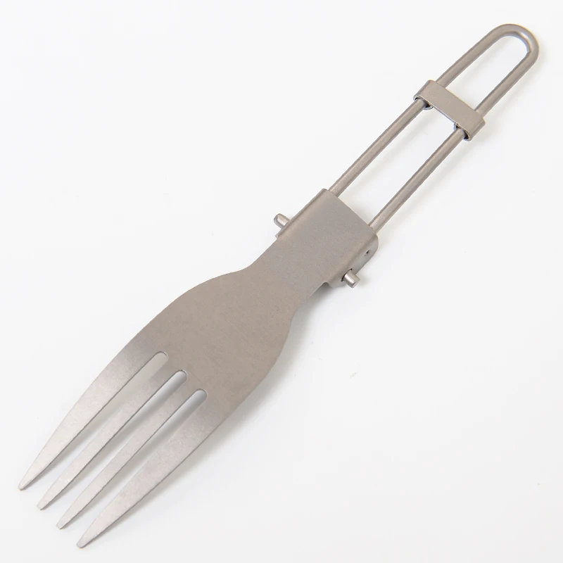 Yougle Открытый чистый титан посуда складные ложка и вилка Spork Столовые приборы посуда для кемпинга пешего туризма пикника