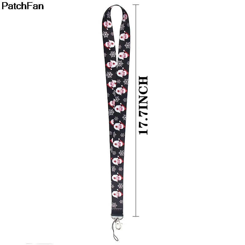 20 шт./лот A2503 Patchfan, рождественский стиль, ремешок для ключей, телефона, USB флеш-накопители, брелки для ключей, ID, имя, бирка, держатель Бейджа, тесьма