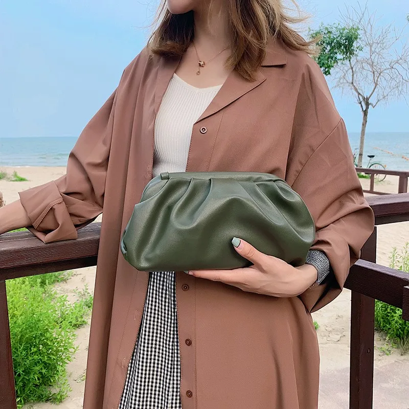 Женская сумка-клатч Cloud черная плиссированная сумка-мессенджер через плечо 2019 |