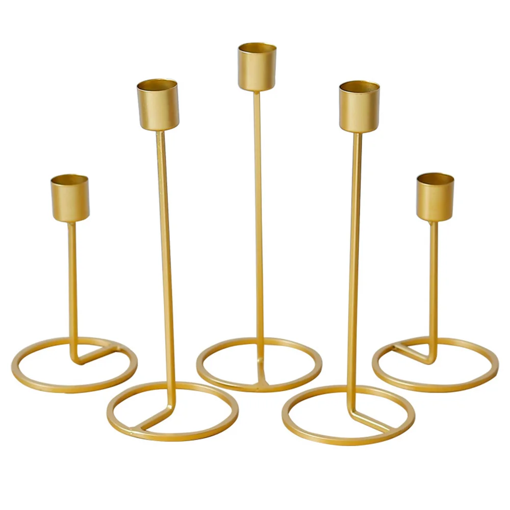 Подсвечник Candelabrum подсвечник Европейский Креативный Стразы золотистые металлические фестиваль праздник одиночное украшение для головы лампа