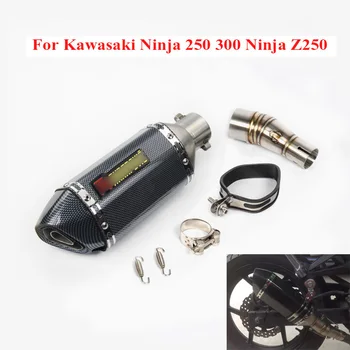 

Motorcycle Exhaust Tip System Muffler Escape Middle Mid Link Tube Pipe for Kawasaki Ninja 300 Ninja 250 Ninja Z250 2013-2016