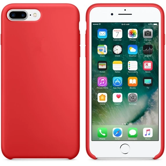 Red Роскошный официальный силиконовый чехол с логотипом для iPhone 6S 7 8Plus 5SE X, Жидкий чехол для Apple iPhone X XS, чехлы для MAX XR Capa - Цвет: Red