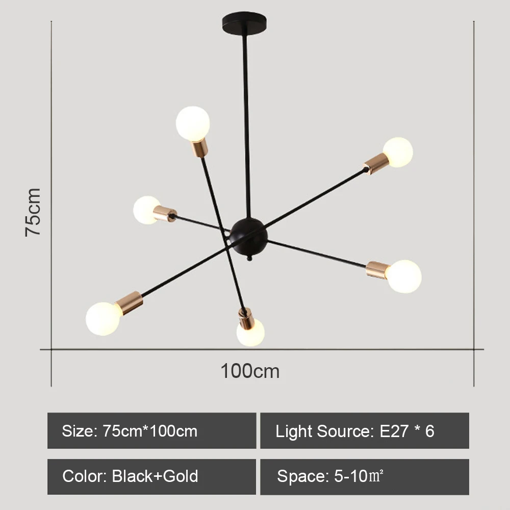 Modern LED E27 Chandeliers for Living Room Nordic Metal Indoor  Ceiling Light Bedroom Lighting Dining Bar Stairs Hanging Lamp ceiling lamp Ceiling Lights