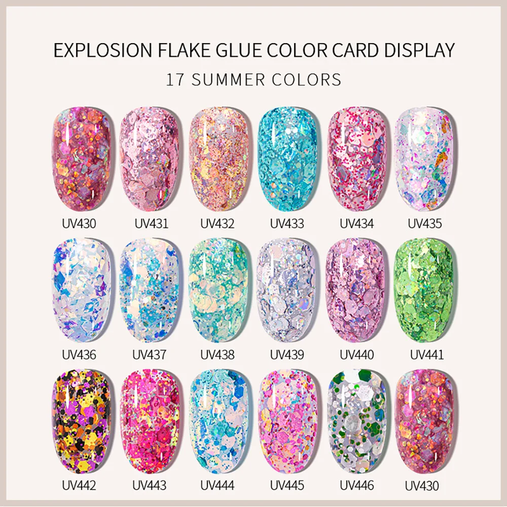 MAYCHAO 10g Glitter UV Gel Nail Polish Large Capacity Sequins Soak Off Varnish DIY Art Lacquer | Красота и здоровье
