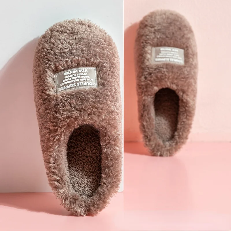 

Симпатичные хлопковые тапочки для общежития, домашние модные теплые тапочки для пар, в взрывобезопасном стиле, Осень-зима